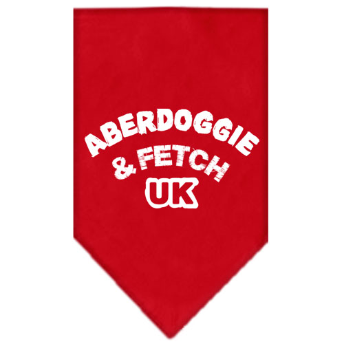 Aberdoggie UK Screen Print Bandana Red Large